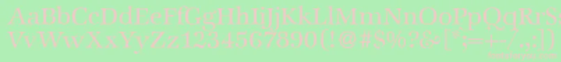 ZabriskieinternationalRegular Font – Pink Fonts on Green Background