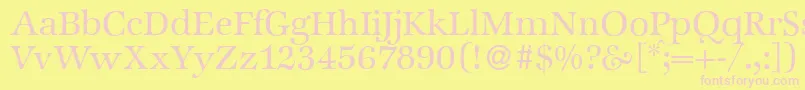 ZabriskieinternationalRegular Font – Pink Fonts on Yellow Background