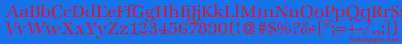 Lisätietoja ZabriskieinternationalRegular-fontista ZabriskieinternationalRegular-fontti – punaiset fontit sinisellä taustalla