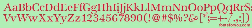 ZabriskieinternationalRegular Font – Red Fonts on Green Background