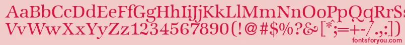 ZabriskieinternationalRegular Font – Red Fonts on Pink Background