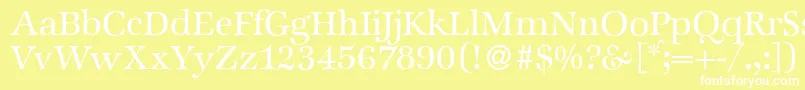 ZabriskieinternationalRegular Font – White Fonts on Yellow Background