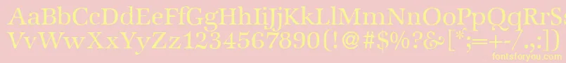 ZabriskieinternationalRegular Font – Yellow Fonts on Pink Background