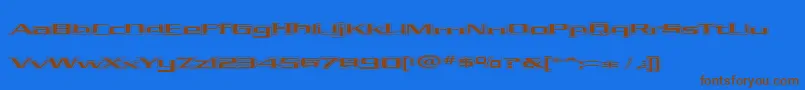 KubraHollow Font – Brown Fonts on Blue Background