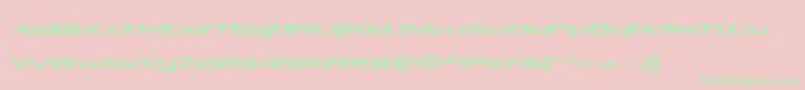 KubraHollow-Schriftart – Grüne Schriften auf rosa Hintergrund