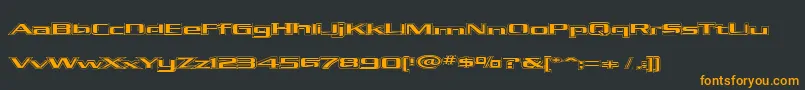 KubraHollow Font – Orange Fonts on Black Background