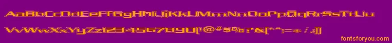 KubraHollow Font – Orange Fonts on Purple Background