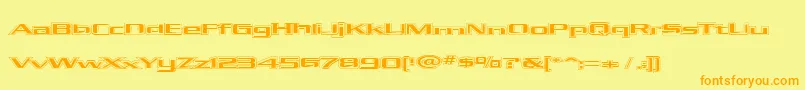 Шрифт KubraHollow – оранжевые шрифты на жёлтом фоне