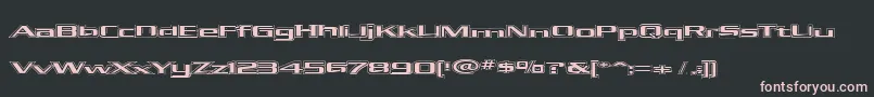 KubraHollow Font – Pink Fonts on Black Background