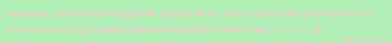KubraHollow-fontti – vaaleanpunaiset fontit vihreällä taustalla