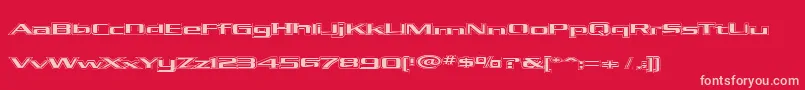 KubraHollow Font – Pink Fonts on Red Background