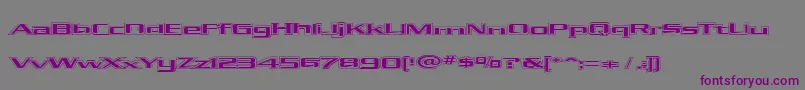 Шрифт KubraHollow – фиолетовые шрифты на сером фоне