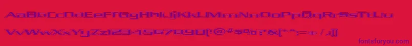 KubraHollow Font – Purple Fonts on Red Background