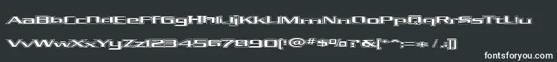 KubraHollow Font – White Fonts on Black Background