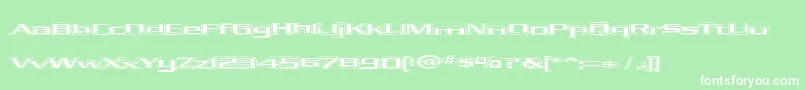 Шрифт KubraHollow – белые шрифты на зелёном фоне