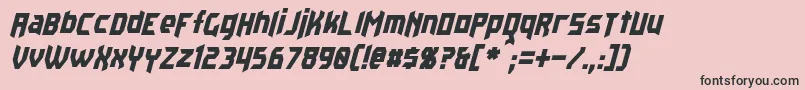 KaplahItalic Font – Black Fonts on Pink Background