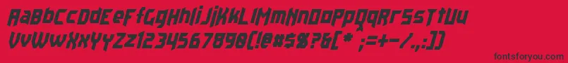 KaplahItalic Font – Black Fonts on Red Background