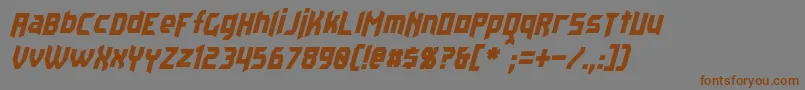 KaplahItalic Font – Brown Fonts on Gray Background