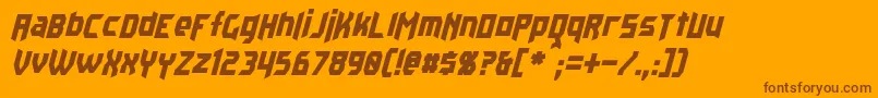 KaplahItalic Font – Brown Fonts on Orange Background