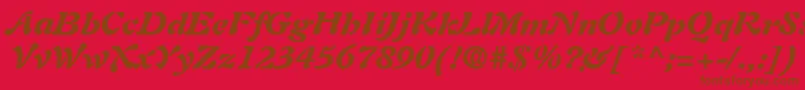 fuente AuriolLtBlackItalic – Fuentes Marrones Sobre Fondo Rojo