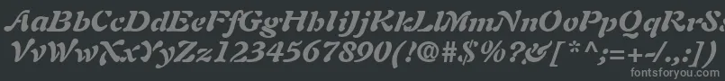 Шрифт AuriolLtBlackItalic – серые шрифты на чёрном фоне