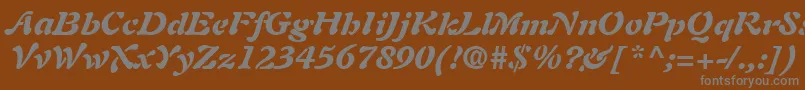 Шрифт AuriolLtBlackItalic – серые шрифты на коричневом фоне