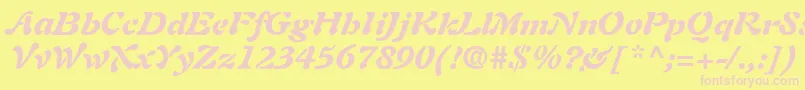 fuente AuriolLtBlackItalic – Fuentes Rosadas Sobre Fondo Amarillo