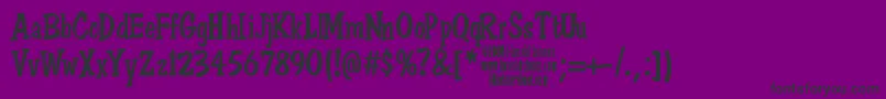 DonSemiformal Font – Black Fonts on Purple Background