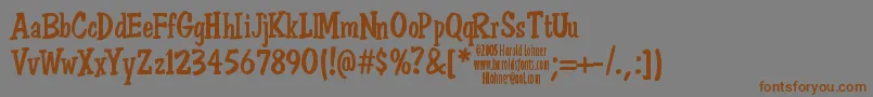 DonSemiformal Font – Brown Fonts on Gray Background