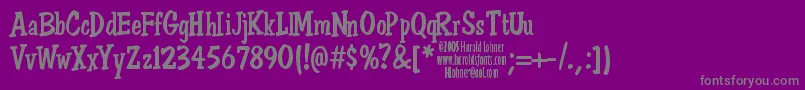 DonSemiformal Font – Gray Fonts on Purple Background