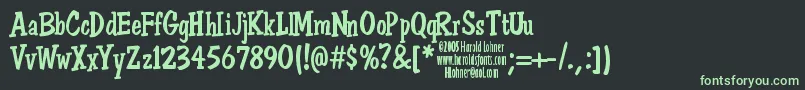 DonSemiformal Font – Green Fonts on Black Background