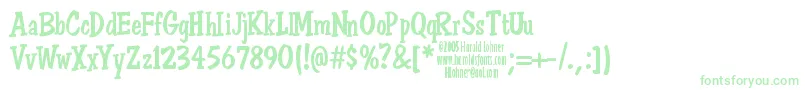 DonSemiformal Font – Green Fonts on White Background