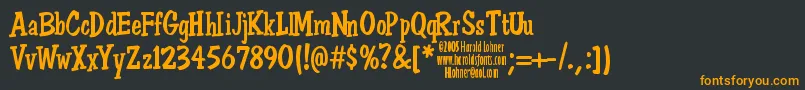 DonSemiformal Font – Orange Fonts on Black Background