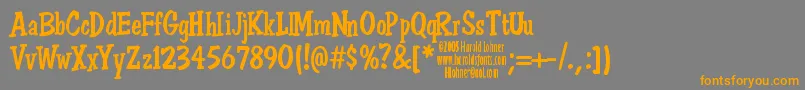 DonSemiformal Font – Orange Fonts on Gray Background