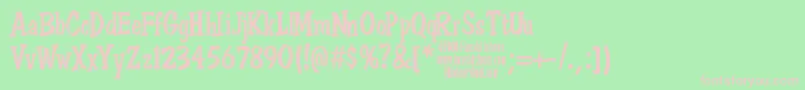 DonSemiformal Font – Pink Fonts on Green Background