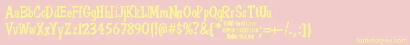 DonSemiformal Font – Yellow Fonts on Pink Background