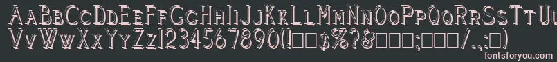 Cleavers Juvenia Shadowed Font – Pink Fonts on Black Background