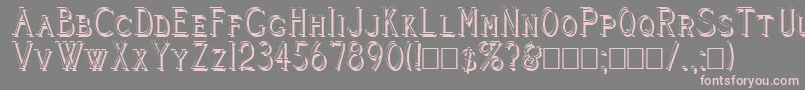 Cleavers Juvenia Shadowed Font – Pink Fonts on Gray Background