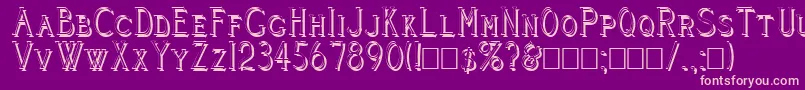 Cleavers Juvenia Shadowed Font – Pink Fonts on Purple Background