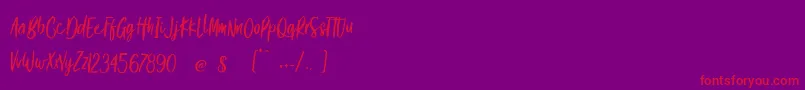 SexyQueen-Schriftart – Rote Schriften auf violettem Hintergrund