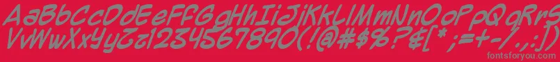 fuente MightyZeo2.0Bold – Fuentes Grises Sobre Fondo Rojo