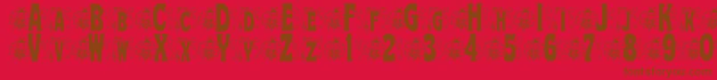BjfHunnybee Font – Brown Fonts on Red Background