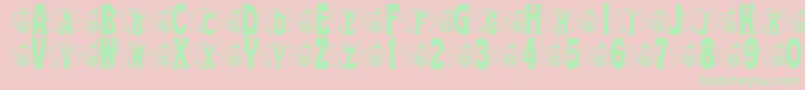 BjfHunnybee Font – Green Fonts on Pink Background