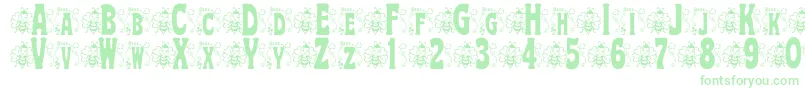 BjfHunnybee Font – Green Fonts on White Background