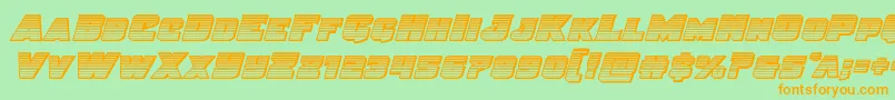 Justicegradout Font – Orange Fonts on Green Background