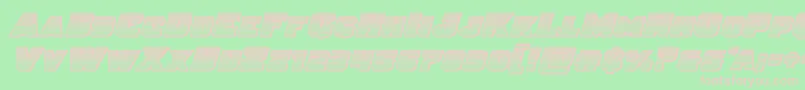 Justicegradout Font – Pink Fonts on Green Background