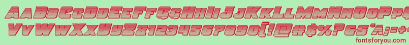 Justicegradout Font – Red Fonts on Green Background