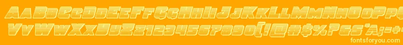 Justicegradout Font – Yellow Fonts on Orange Background