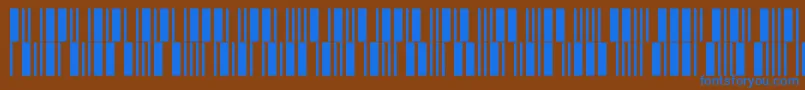 C39p12dltt-Schriftart – Blaue Schriften auf braunem Hintergrund