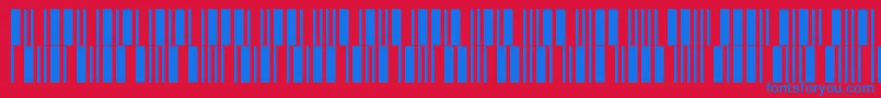 フォントC39p12dltt – 赤い背景に青い文字